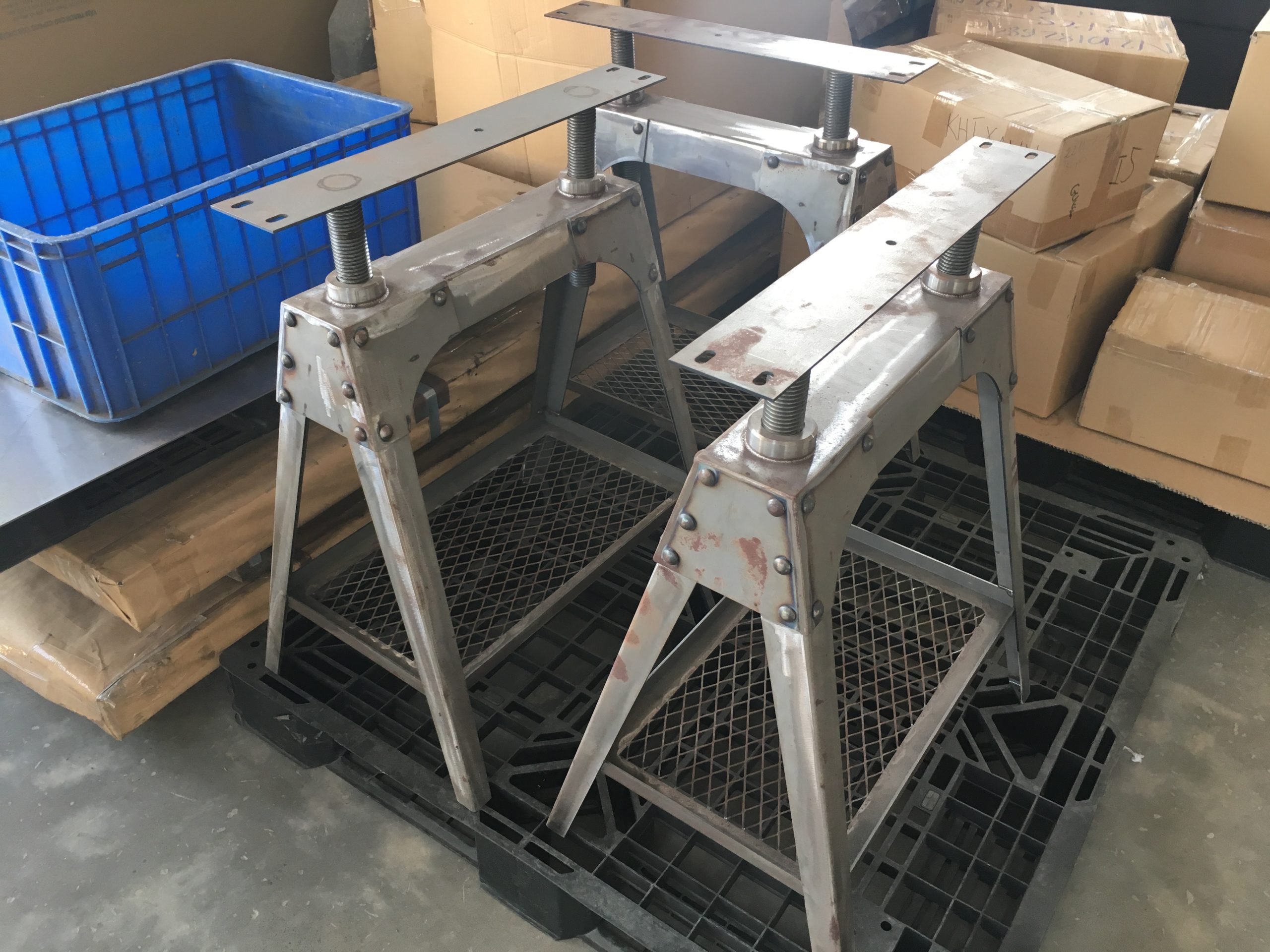 旋盤機 土台 脚 アンティーク 足踏み台 テーブル DIY レア 引取限定 10036-1-scaled.jpg